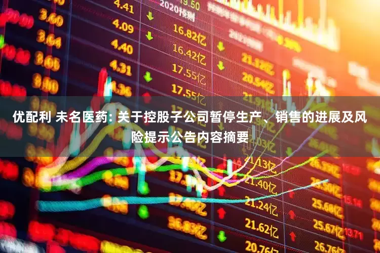 优配利 未名医药: 关于控股子公司暂停生产、销售的进展及风险提示公告内容摘要